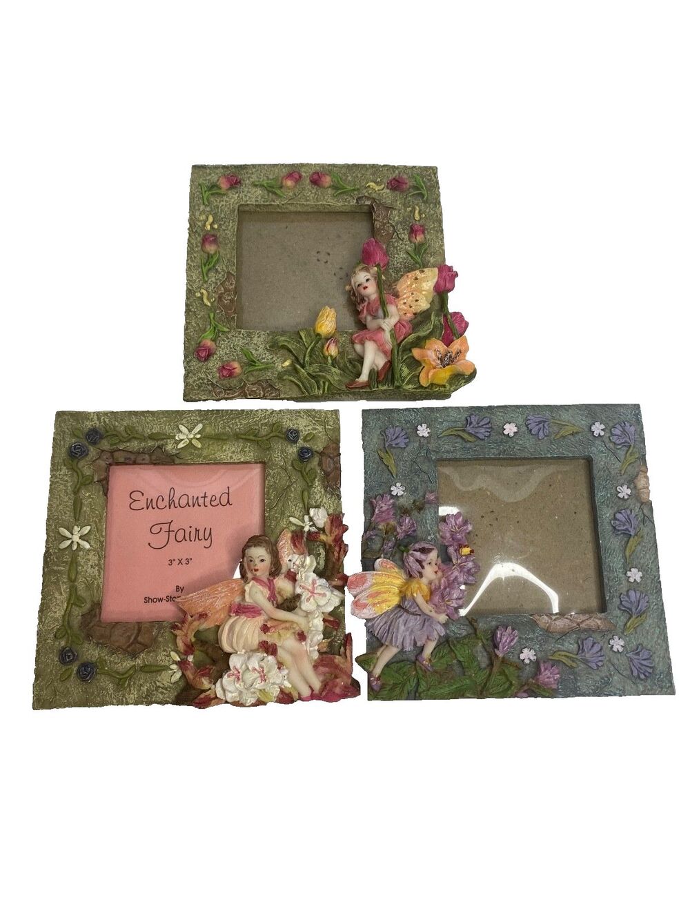 3 different Show Stoppers Enchanted Fairy  3”x3” Picture Frame